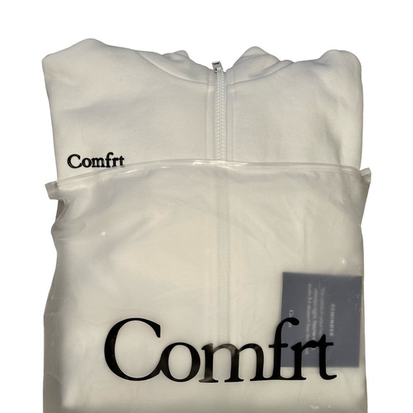 Comfrt *NEW* Cloud Zip Hoodie White Unisex Sizing - Picture 5 of 5